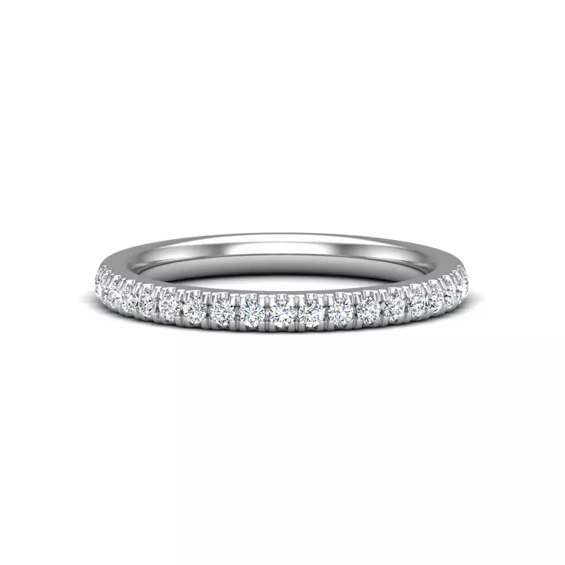 Platinum Alia Curved Pavé Band