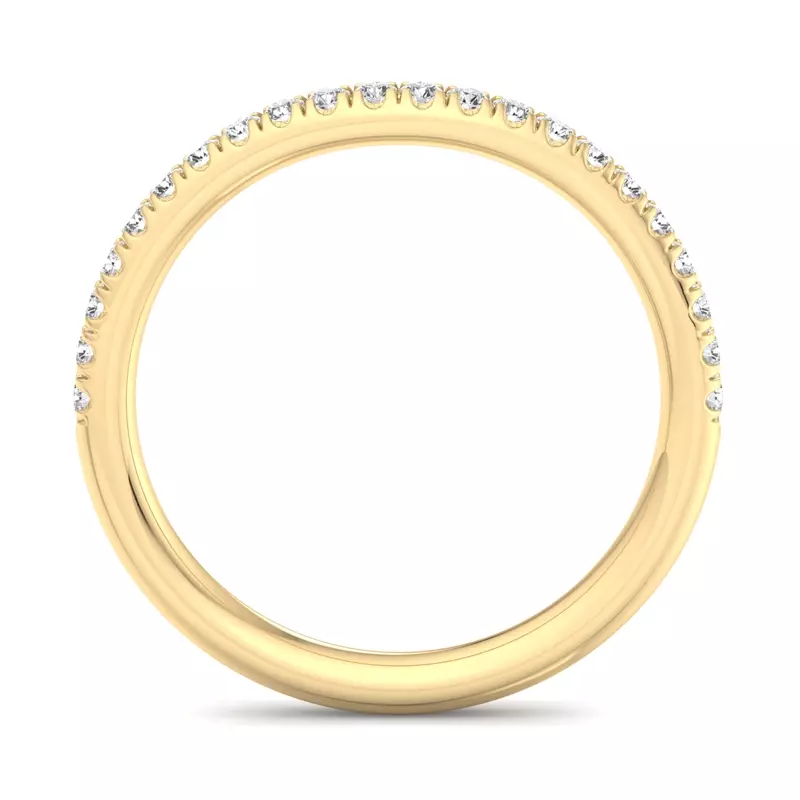 18K Yellow Gold Frankie Curved Pavé Band