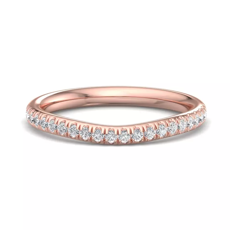 Ellis Curved Pavé Band