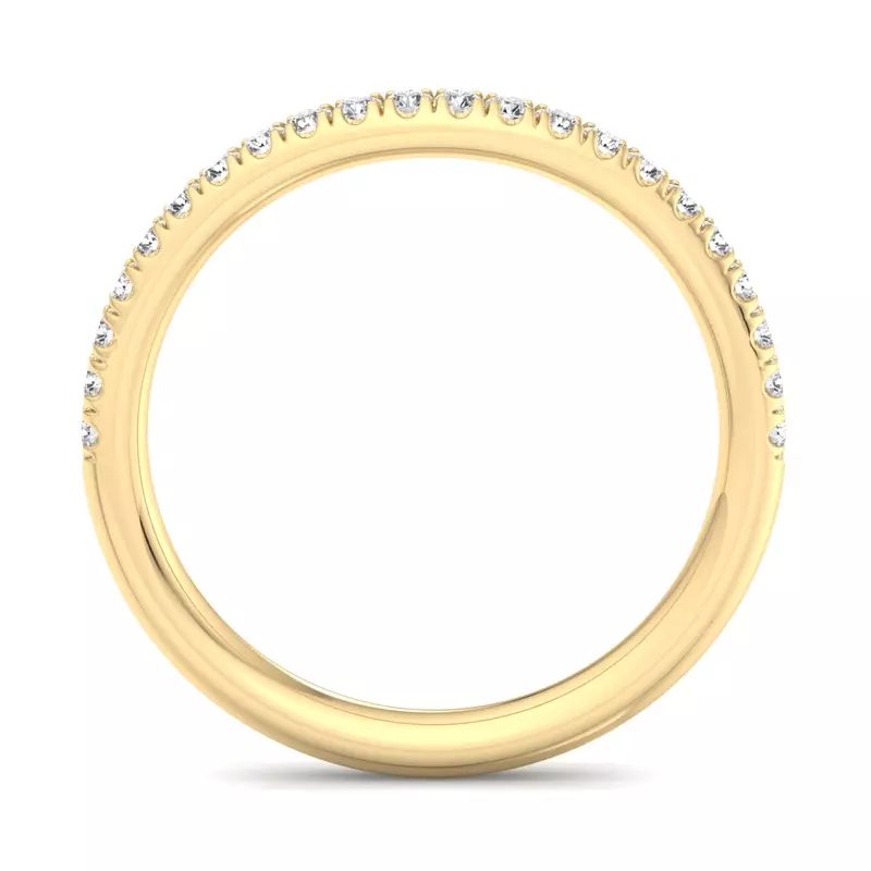 14K Yellow Gold Ellis Curved Pavé Band