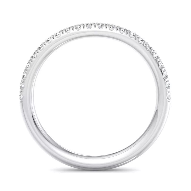14K White Gold Kathryn Curved Pavé Band