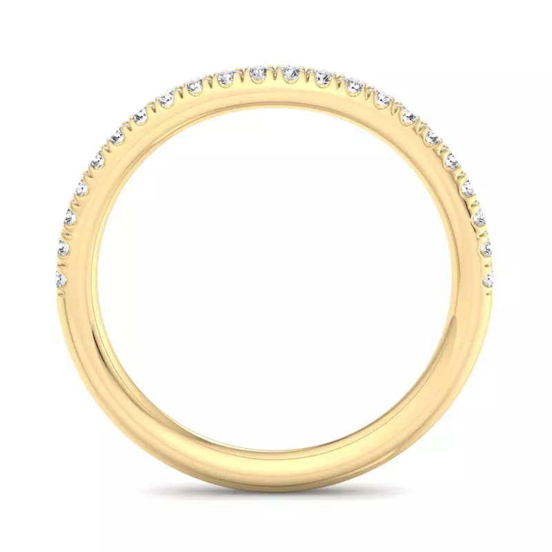 14K Yellow Gold Kathryn Curved Pavé Band