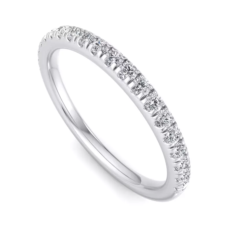 18K White Gold Nia Pavé Band