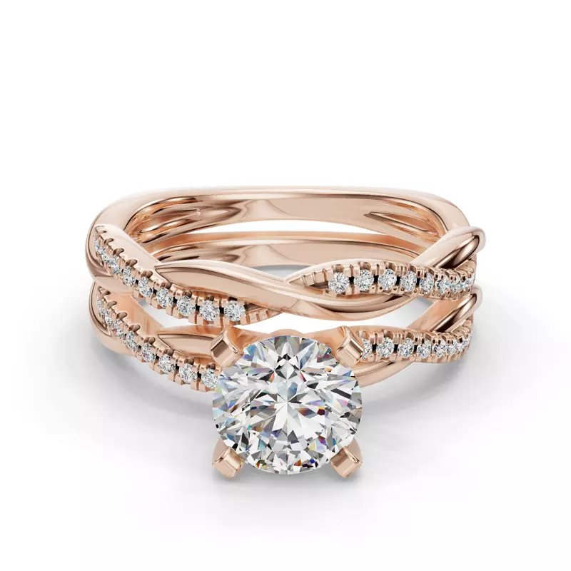 14K Rose Gold Heaven Pave Band