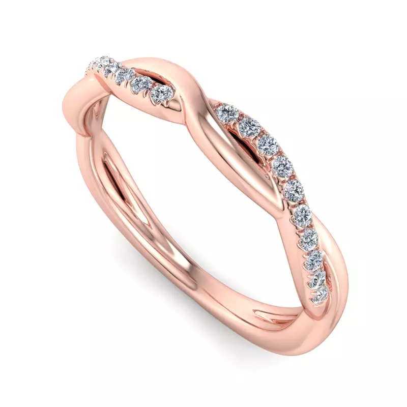 14K Rose Gold Heaven Pave Band