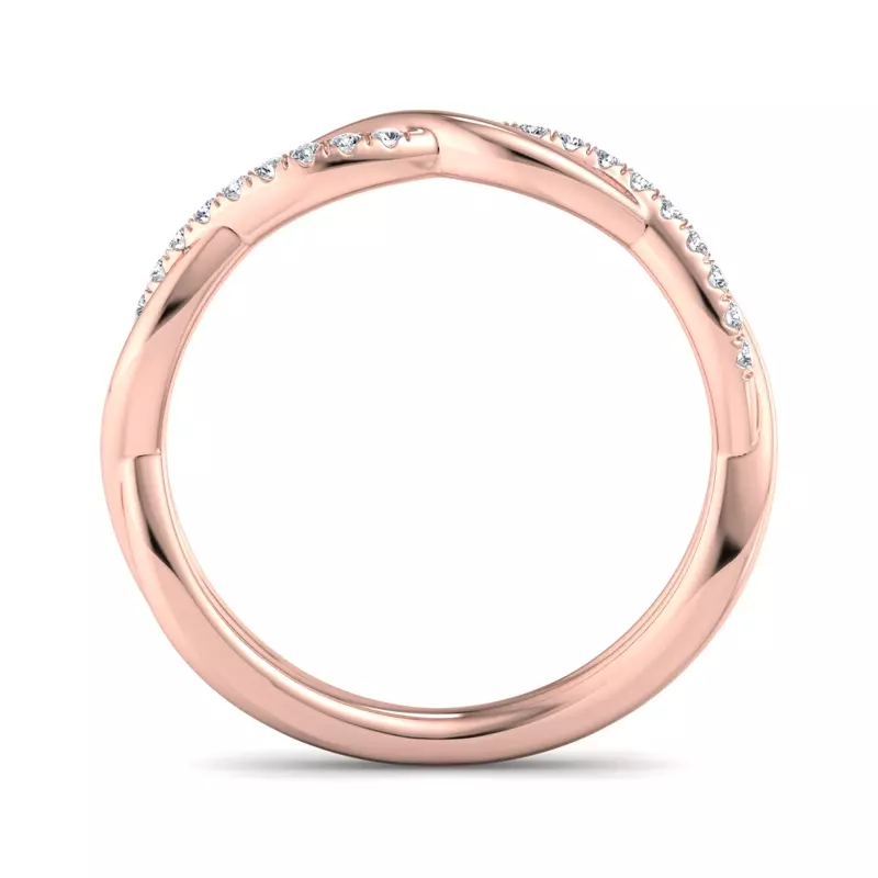 14K Rose Gold Heaven Pave Band