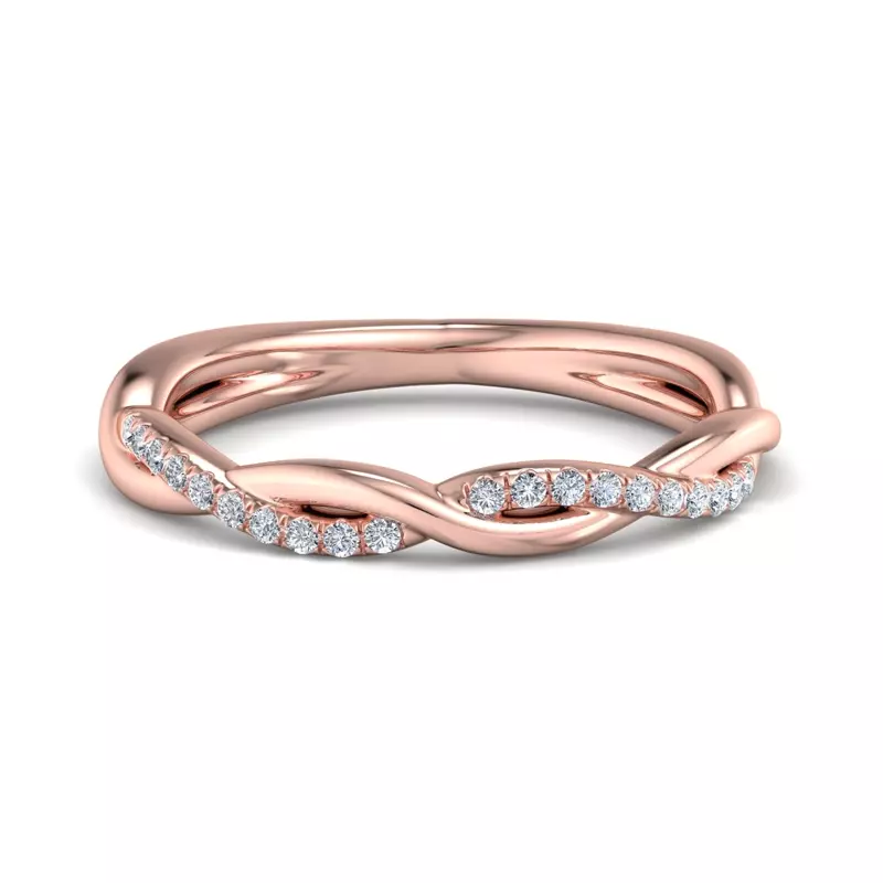 14K Rose Gold Heaven Pave Band