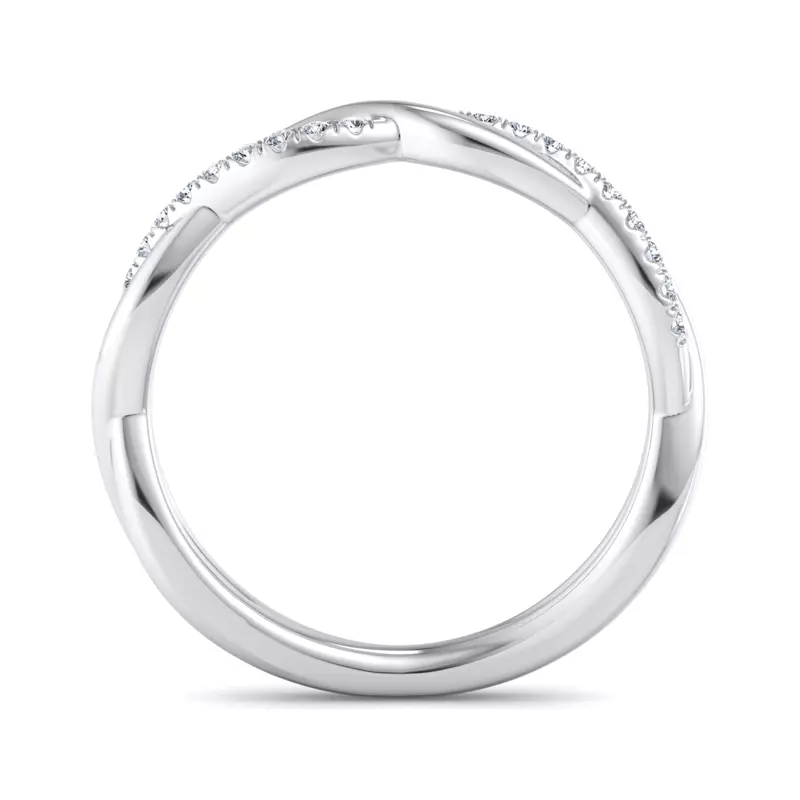 14K White Gold Heaven Pave Band