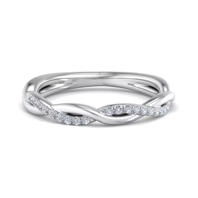 14K White Gold Heaven Pave Band