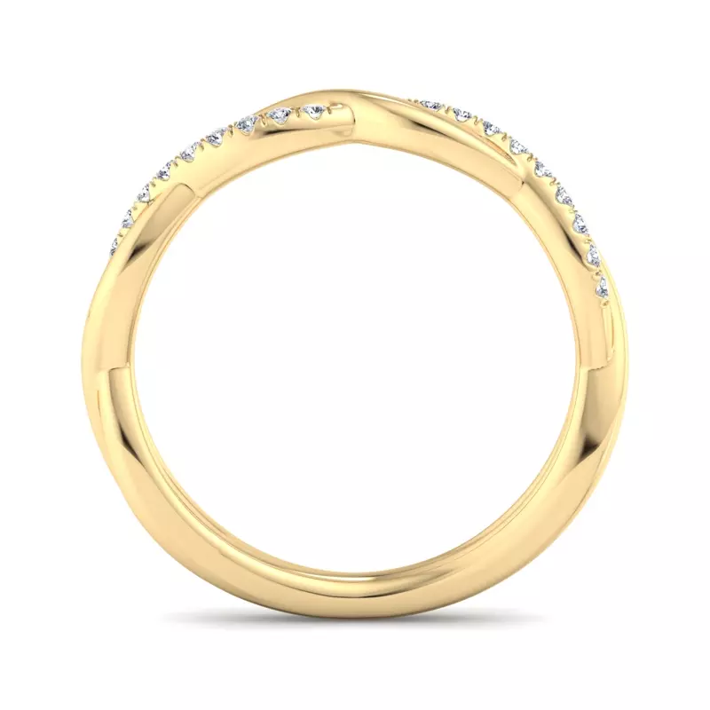 14K Yellow Gold Heaven Pave Band