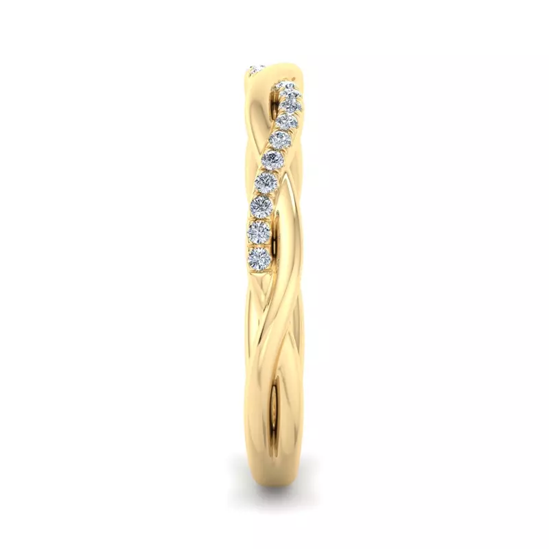 14K Yellow Gold Heaven Pave Band