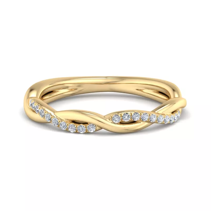 14K Yellow Gold Heaven Pave Band