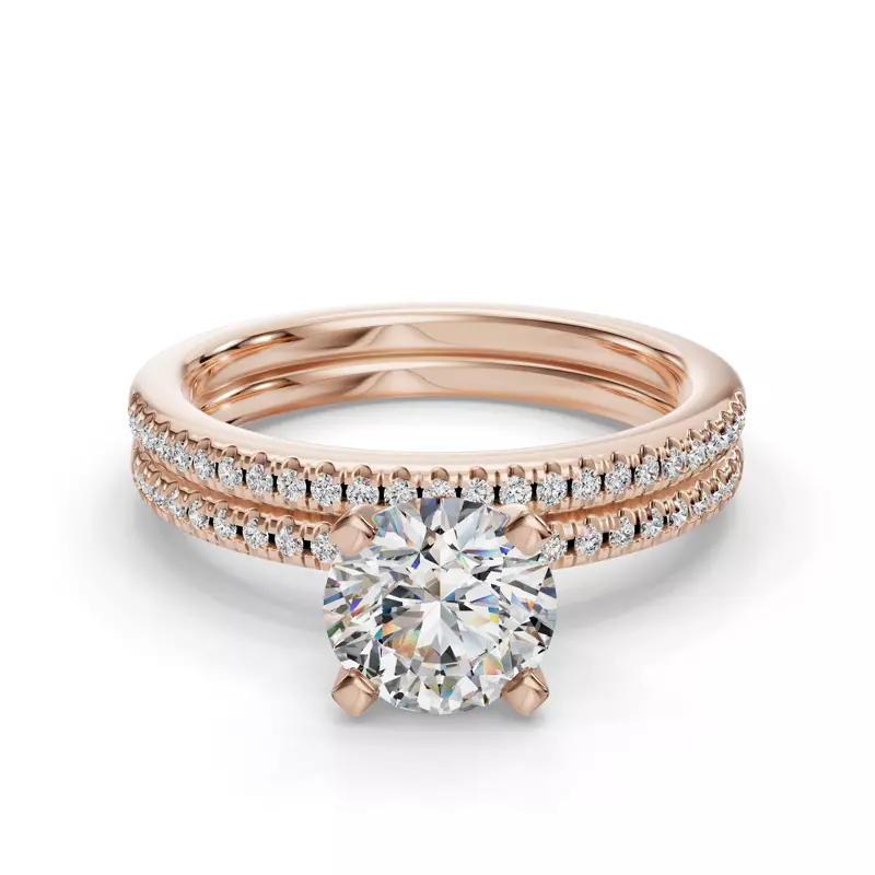 14K Rose Gold Kyla Pave Band