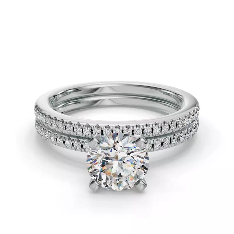 14K White Gold Kyla Pave Band