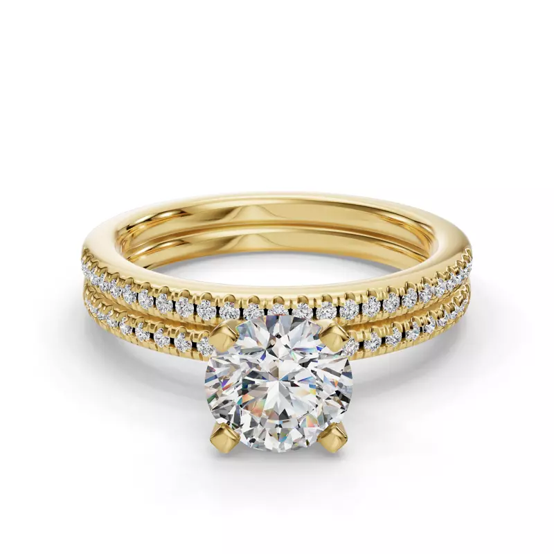 18K Yellow Gold Kyla Pave Band