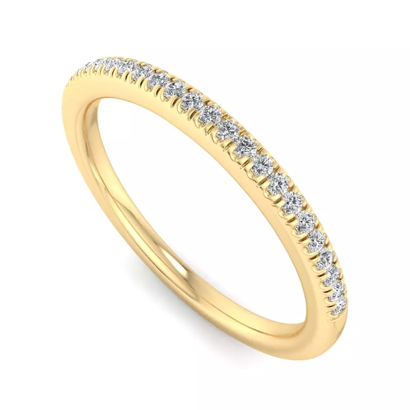 18K Yellow Gold Kyla Pave Band
