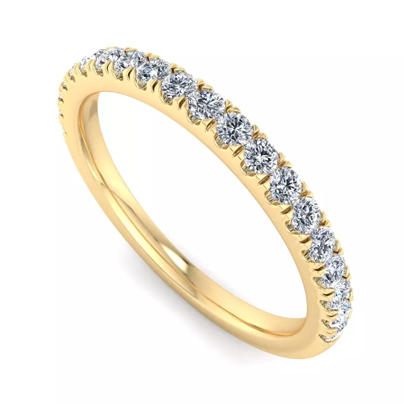 18K Yellow Gold Kora Pave Band