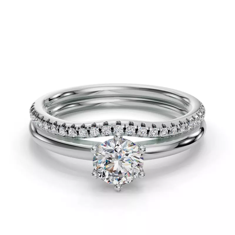 14K White Gold Genevieve Pave Band
