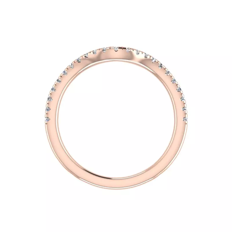 14K Rose Gold Hannah Pave Band