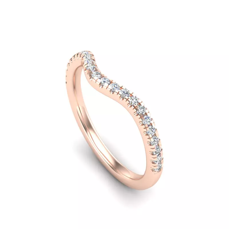 14K Rose Gold Hannah Pave Band