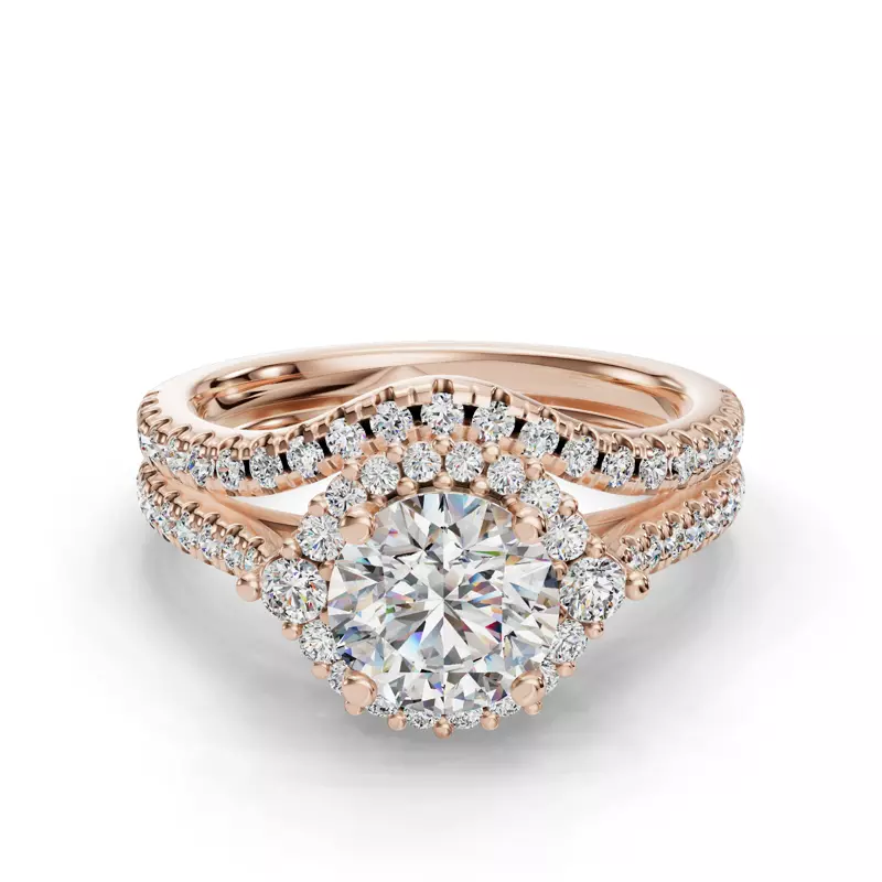 14K Rose Gold Hannah Pave Band