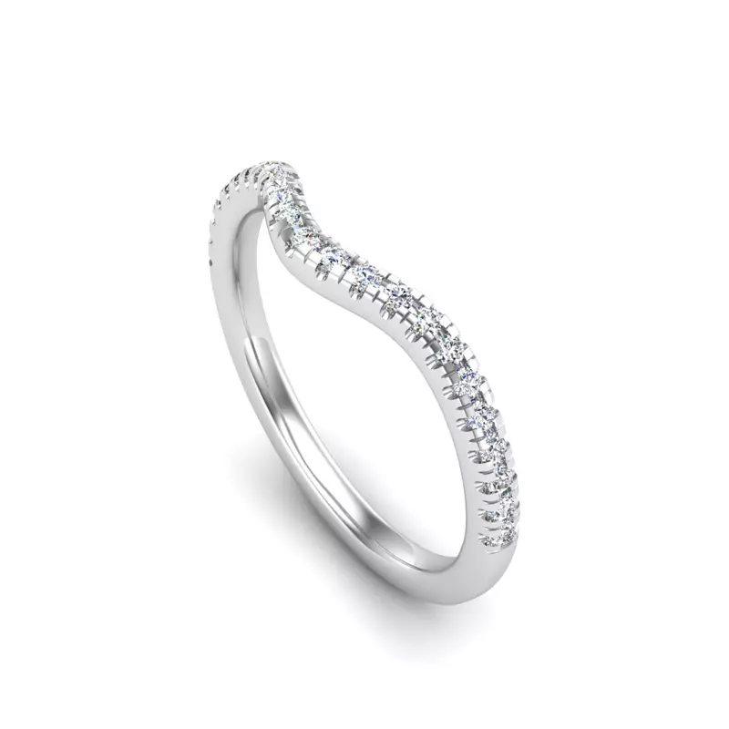 18K White Gold Hannah Pave Band