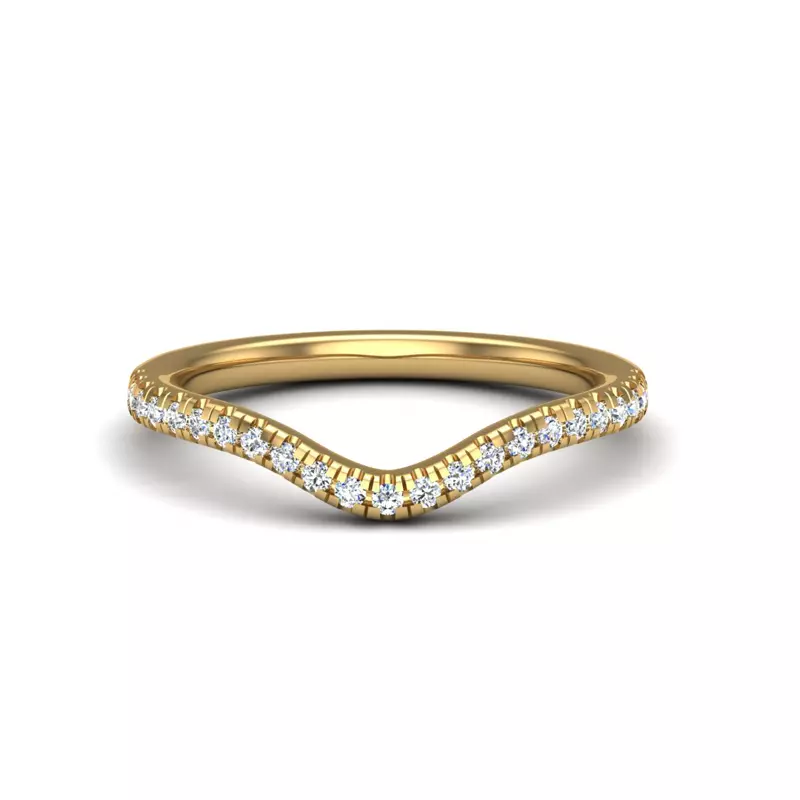 18K Yellow Gold Hannah Pave Band