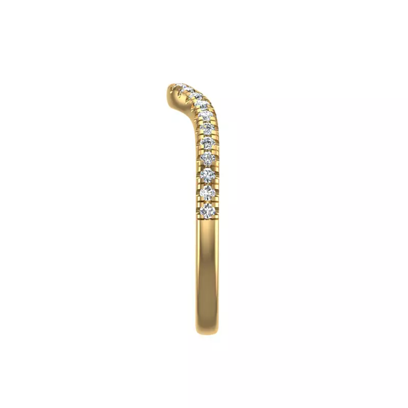 18K Yellow Gold Hannah Pave Band