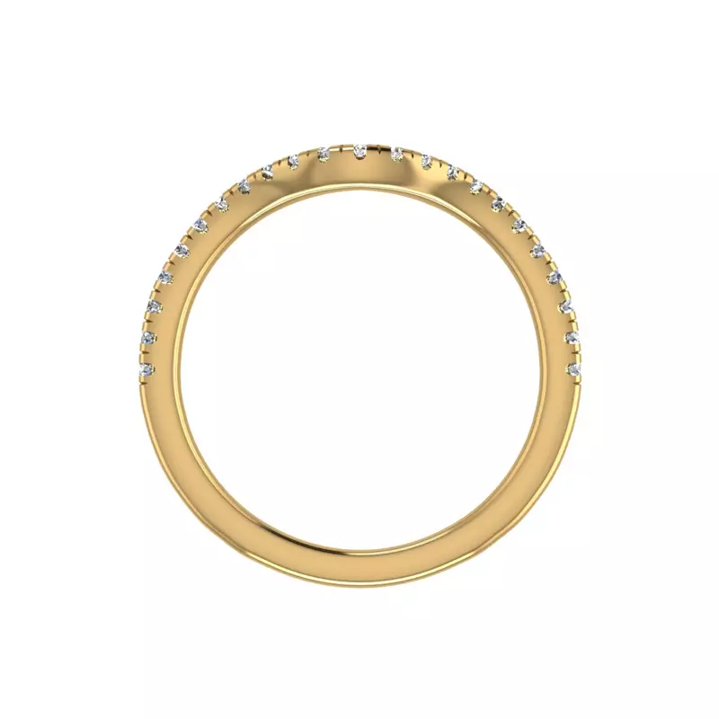 18K Yellow Gold Hannah Pave Band