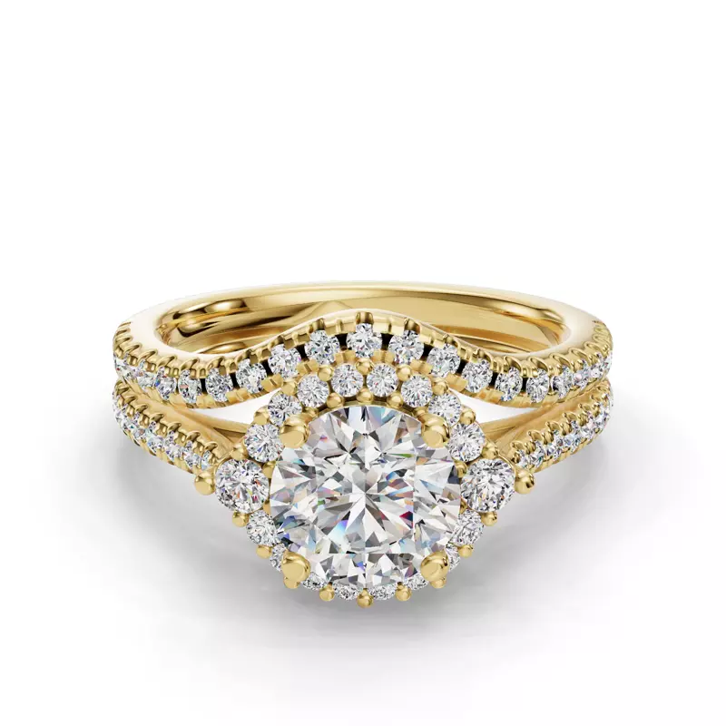 18K Yellow Gold Hannah Pave Band