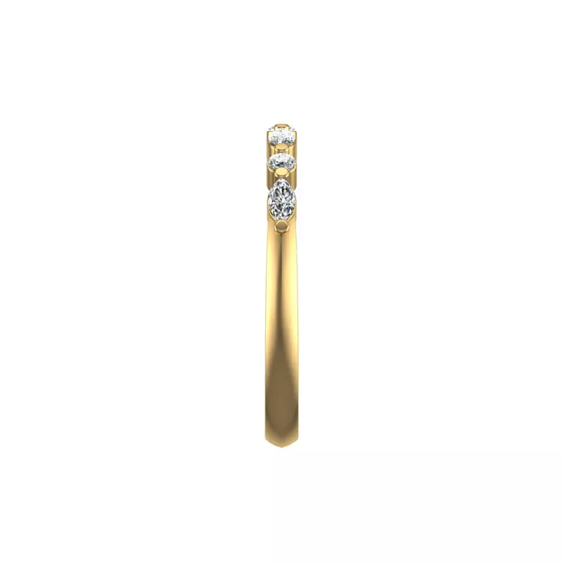 14K Yellow Gold Autumn Pave Band