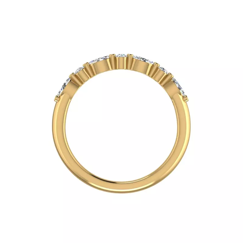 14K Yellow Gold Autumn Pave Band
