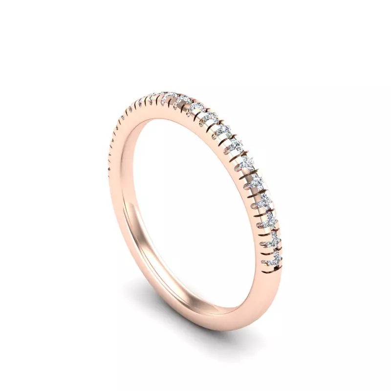 14K Rose Gold Eva Pave Band