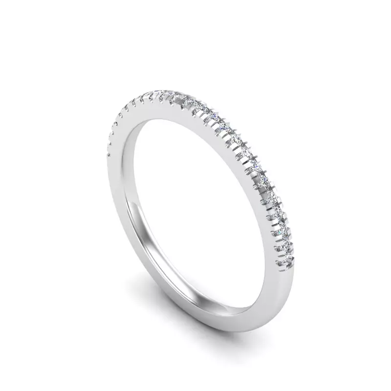 14K White Gold Piper Pave Band