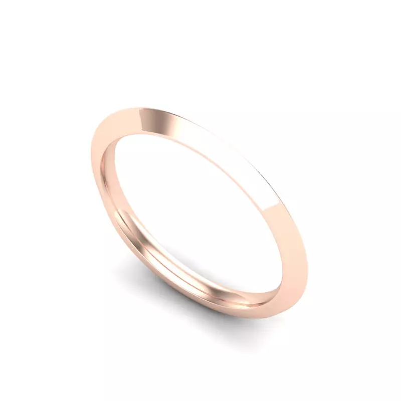 14K Rose Gold Alia Knife Edge Band
