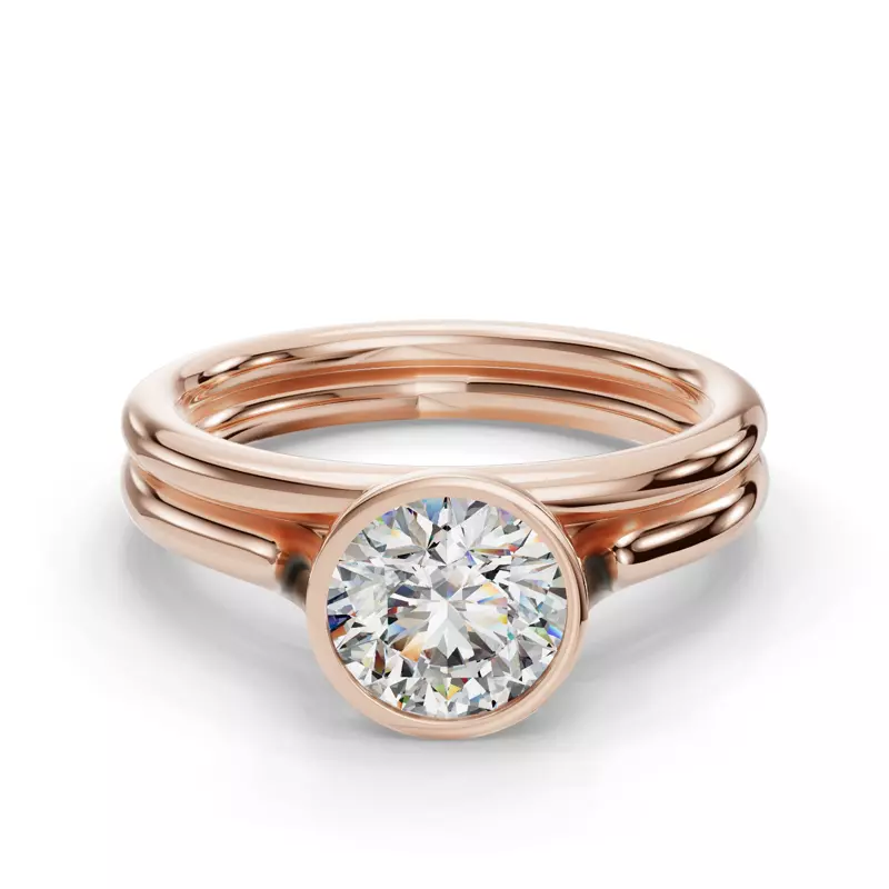 14K Rose Gold Emery Band