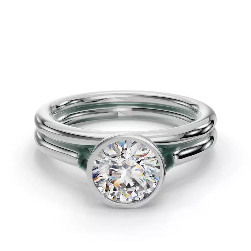 18K White Gold Emery Band