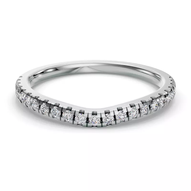 Tillie Curved Pavé Band