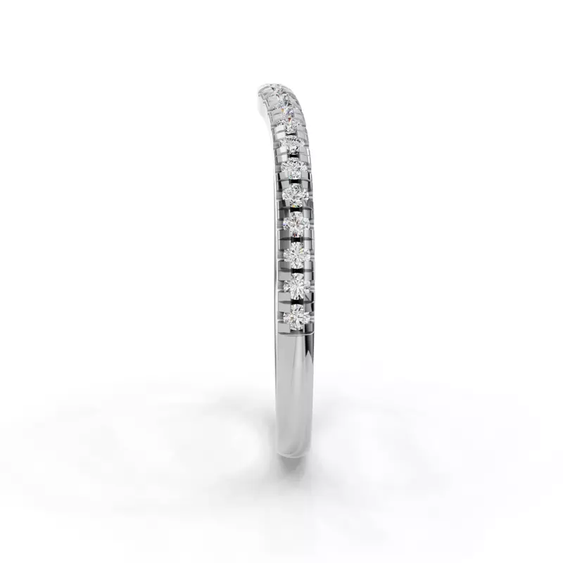 Platinum Tillie Curved Pavé Band