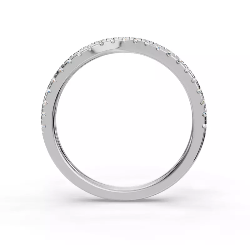 Platinum Tillie Curved Pavé Band