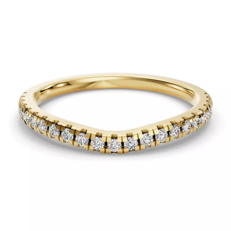 Remy Curved Pavé Band
