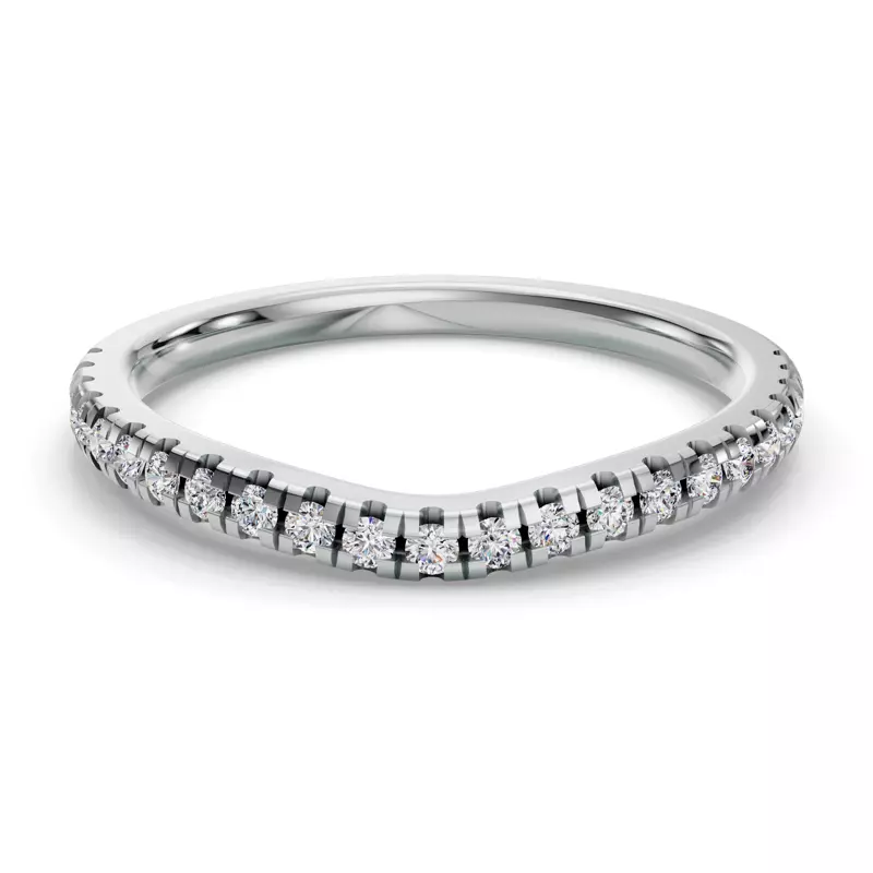 Remy Curved Pavé Band