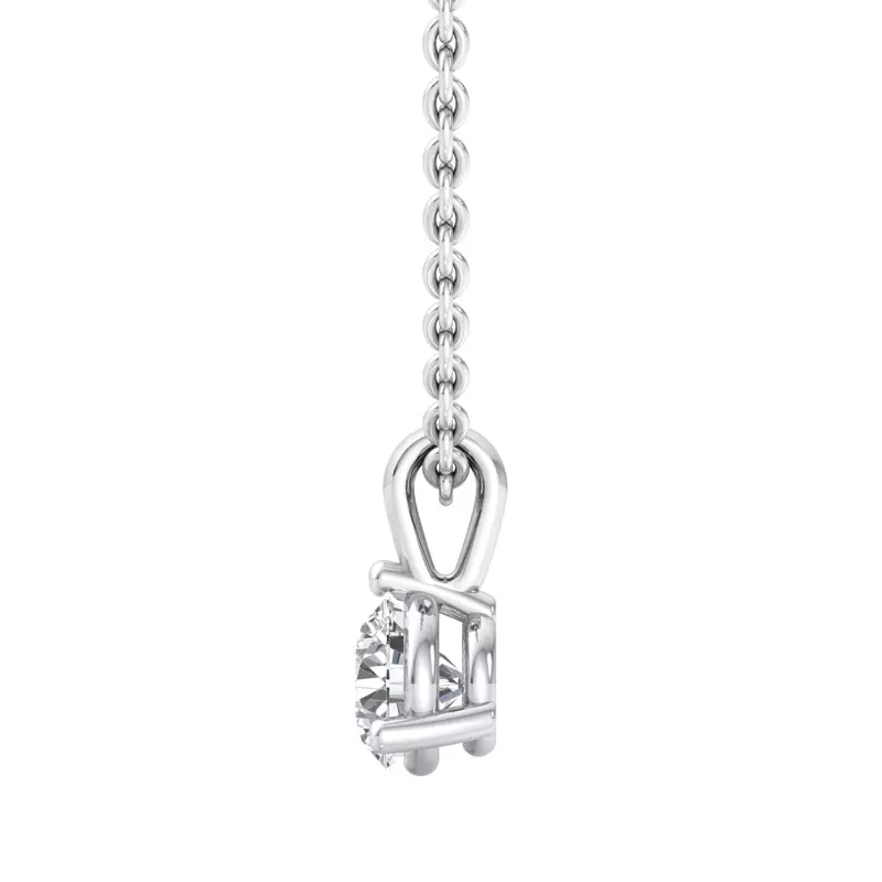 14K White Gold Katherine Solitaire Pendant