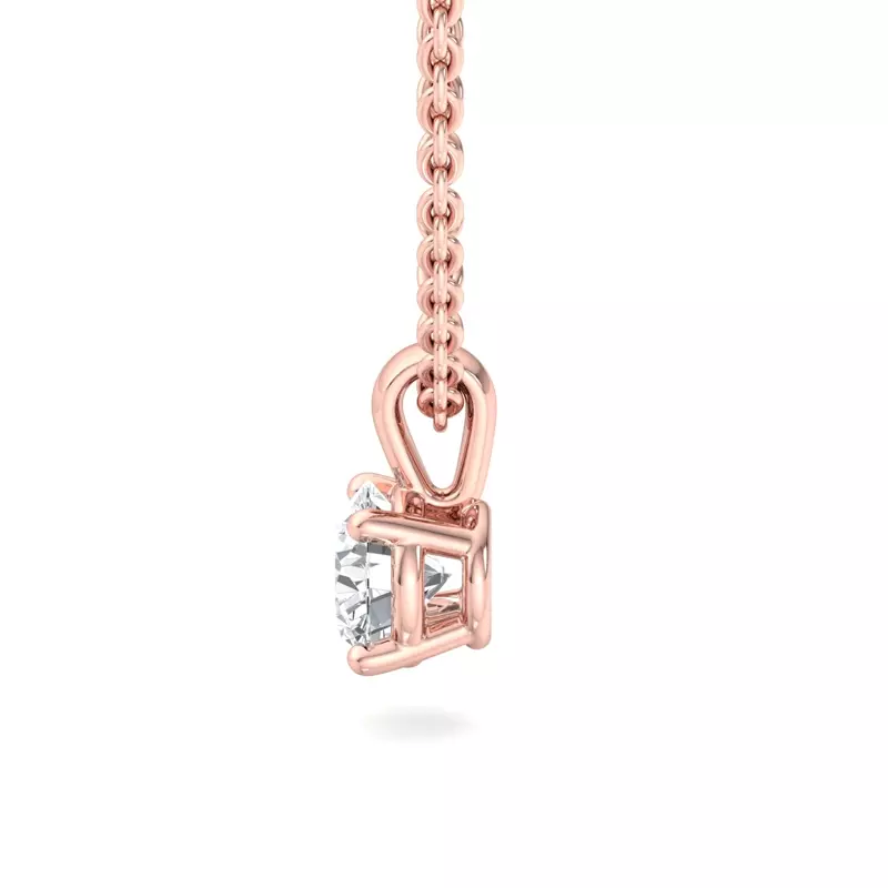 14K Rose Gold Alexandra Solitaire Pendant