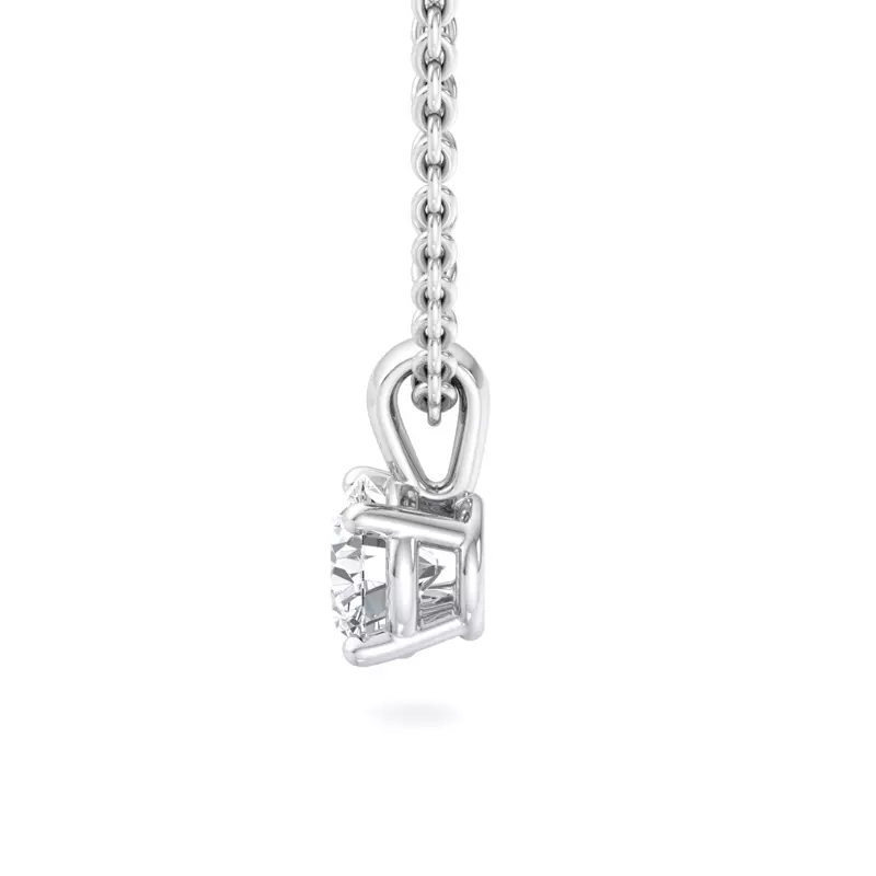 14K White Gold Alexandra Solitaire Pendant