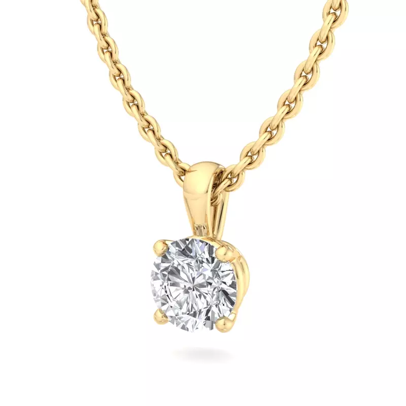 14K Yellow Gold Alexandra Solitaire Pendant