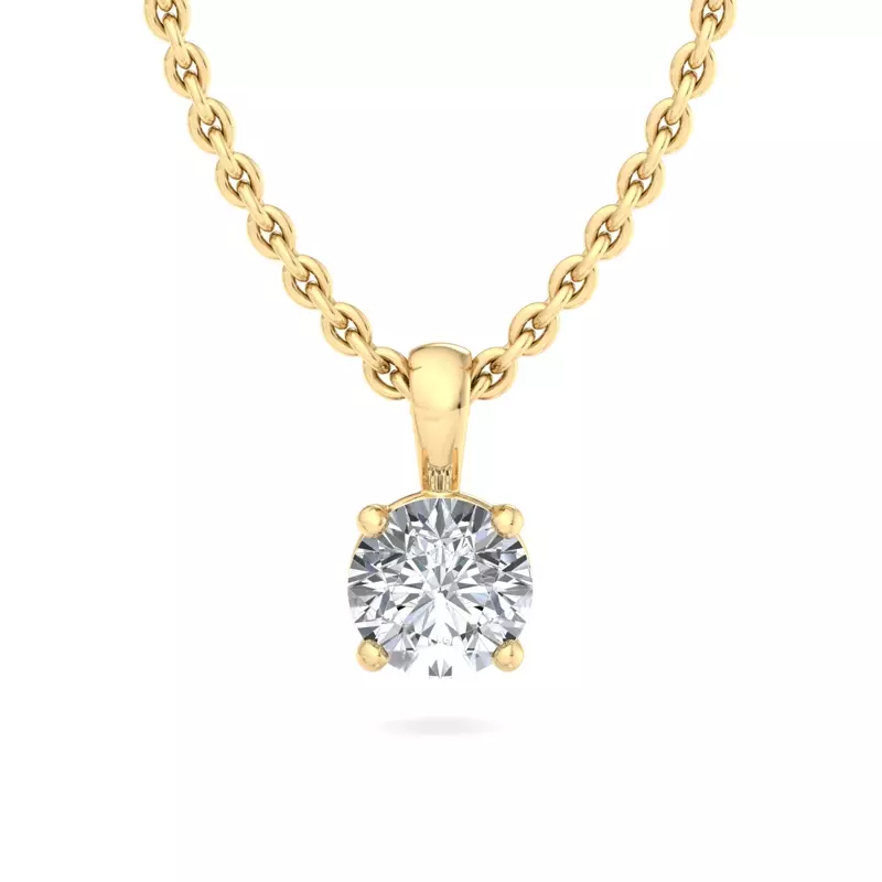 14K Yellow Gold Alexandra Solitaire Pendant