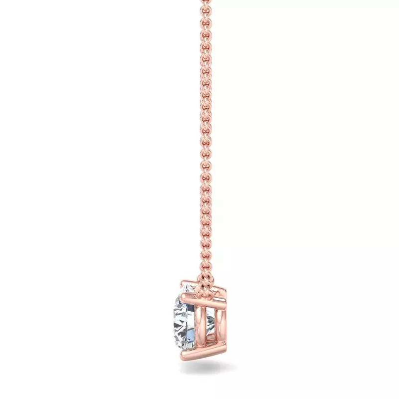 14K Rose Gold Zariah Solitaire Pendant