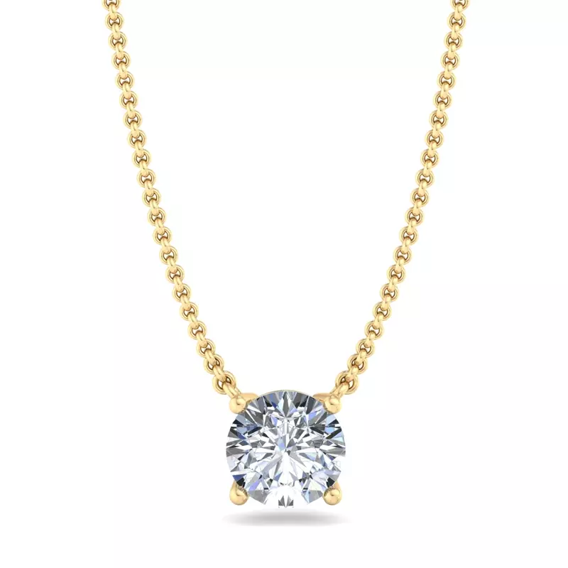 14K Yellow Gold Zariah Solitaire Pendant
