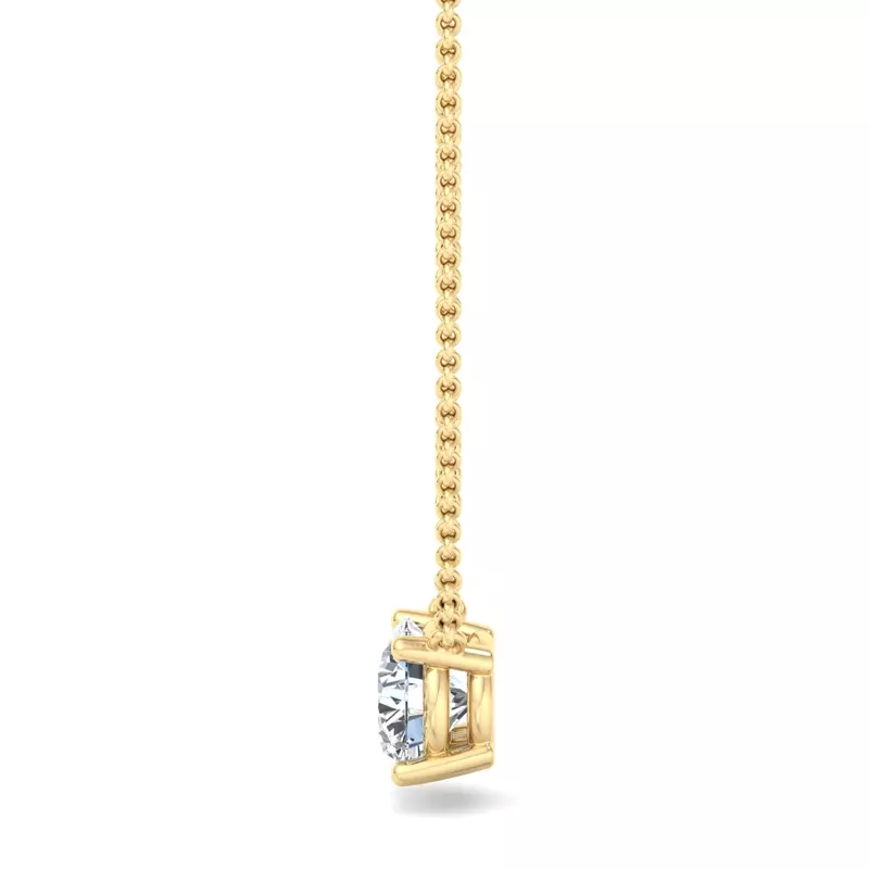 14K Yellow Gold Zariah Solitaire Pendant